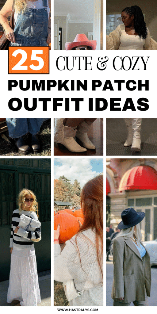 Pinterest pin for 25 Cute Pumpkin Patch Outfit Ideas To Spend An Amazing Day.