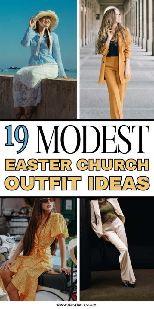 Pinterest pin for 19 Modest Easter Church Outfit Ideas To Look Splendid.