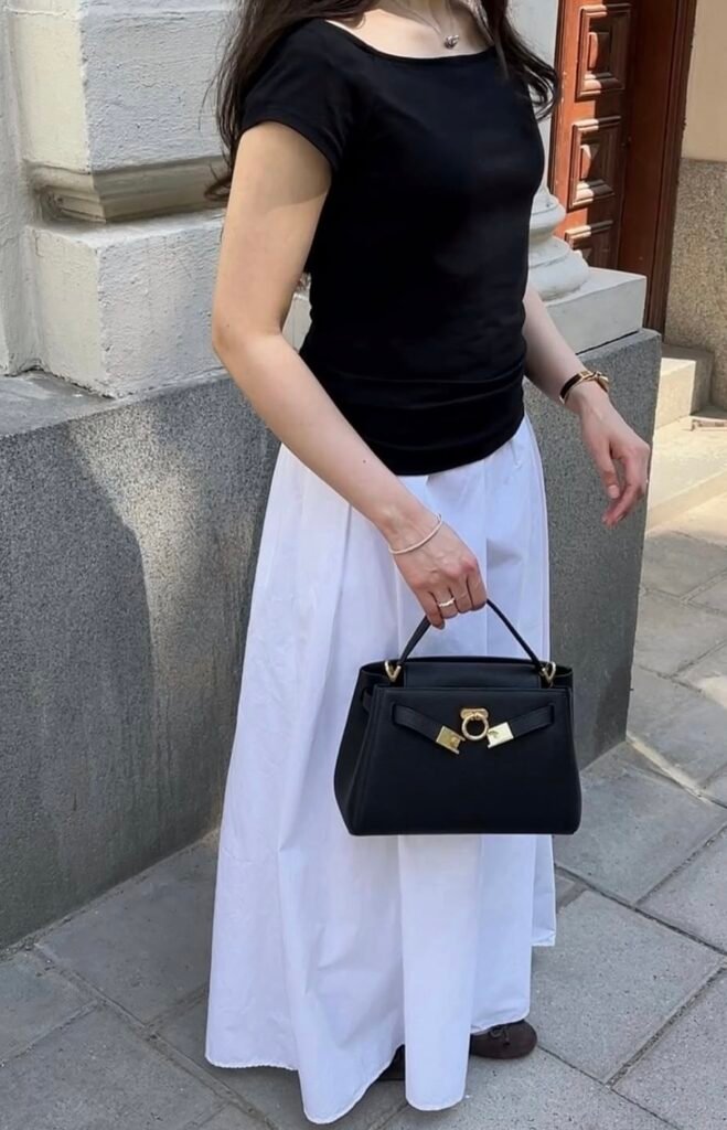 A summer dinner outfit.