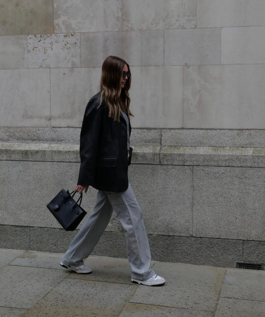 A casual rainy day outfit.