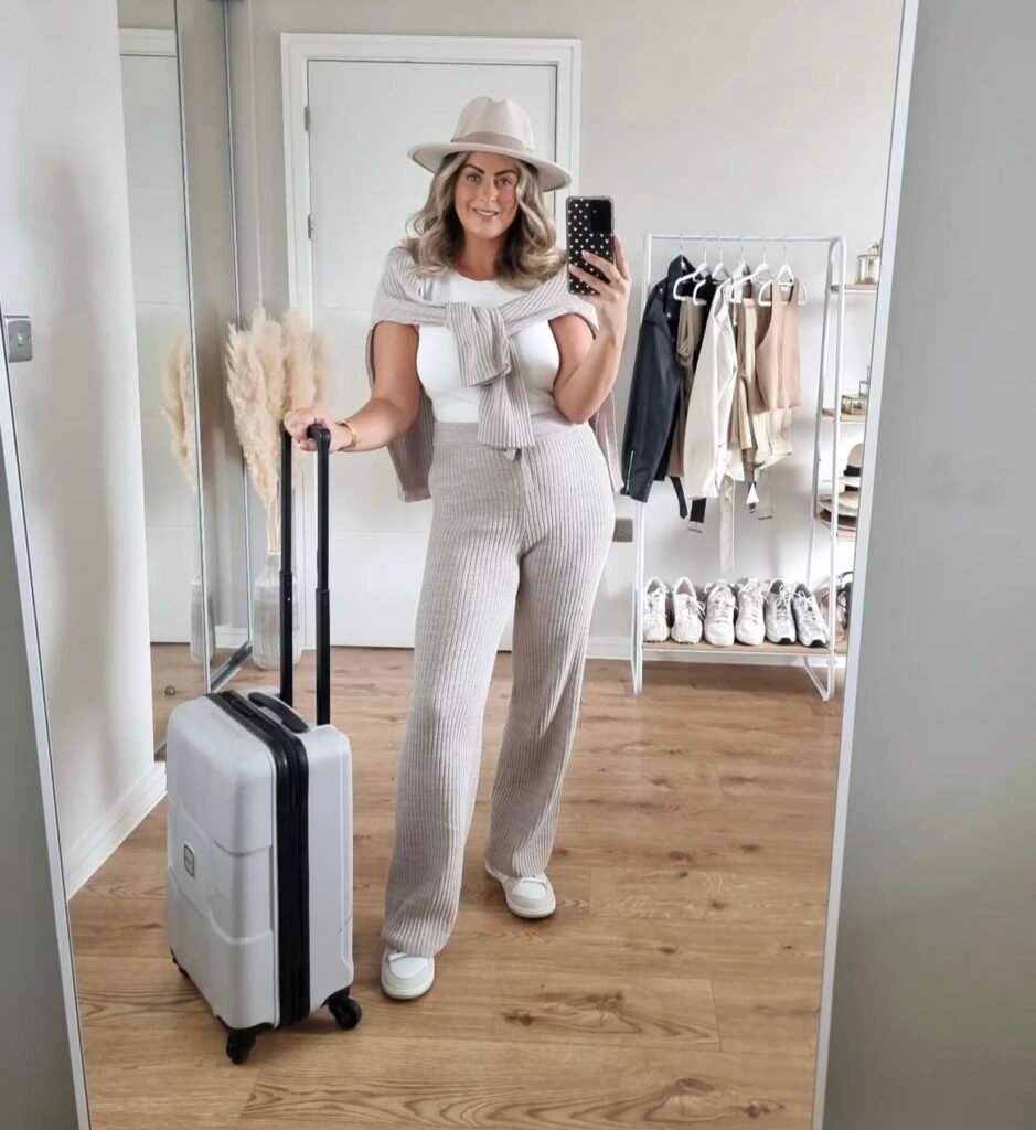 A comfy travel outfit.