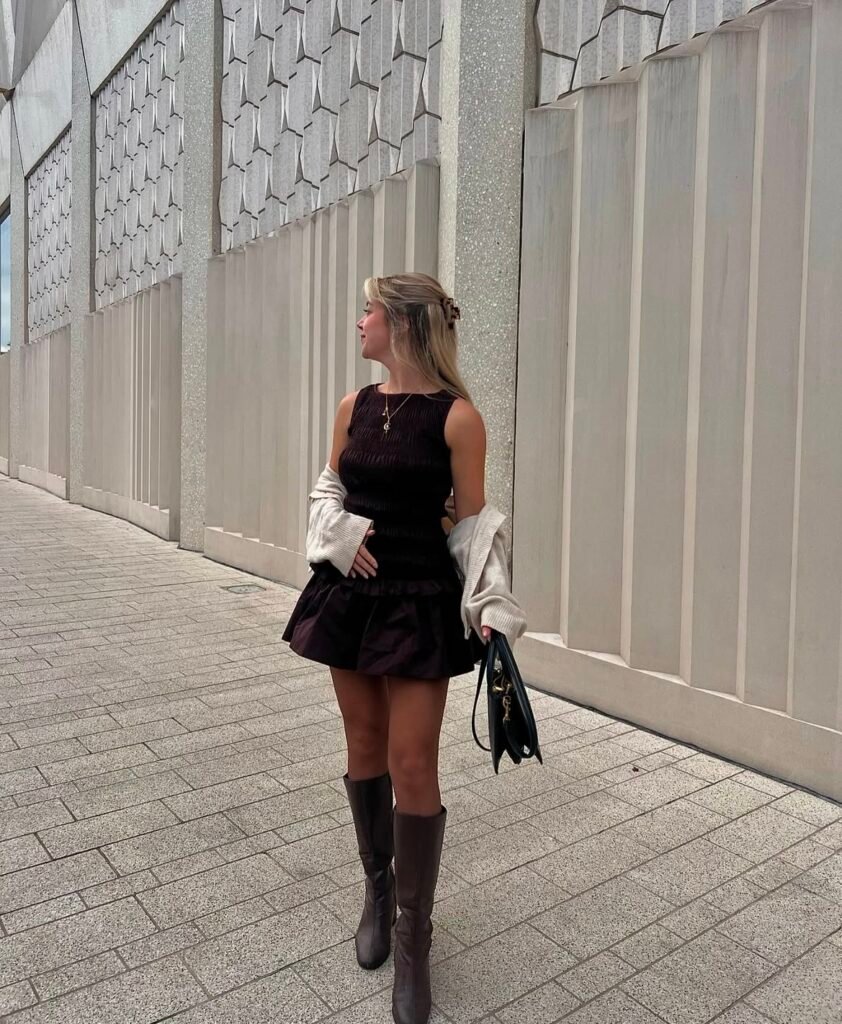 A cute date night outfit.