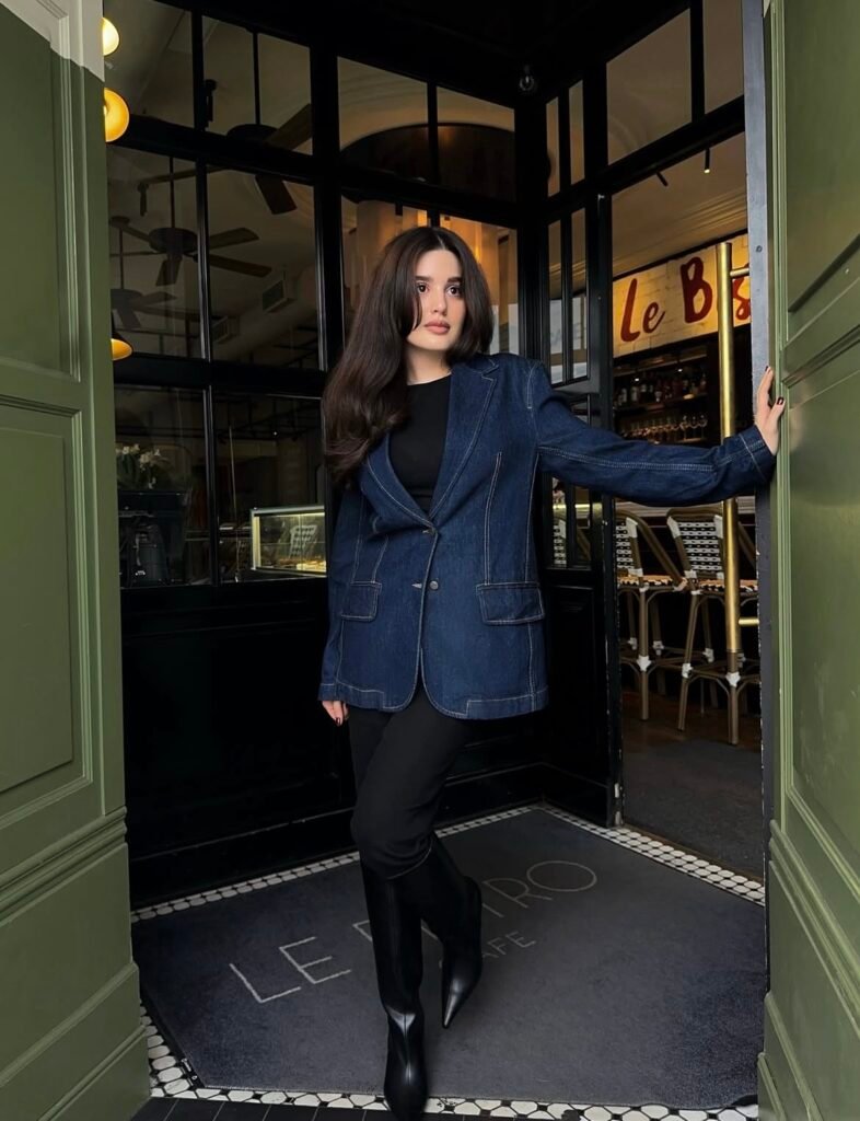 A denim jacket outfit.