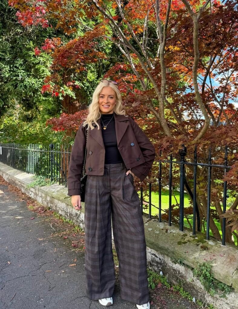 A casual rainy day outfit.