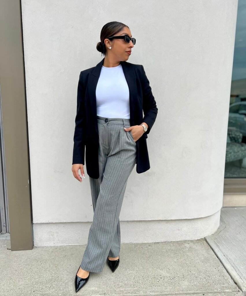 A business casual outfit.