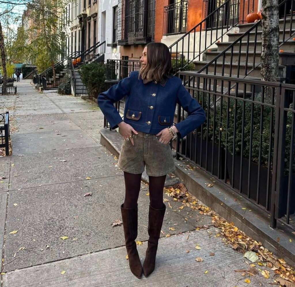 A denim jacket outfit.