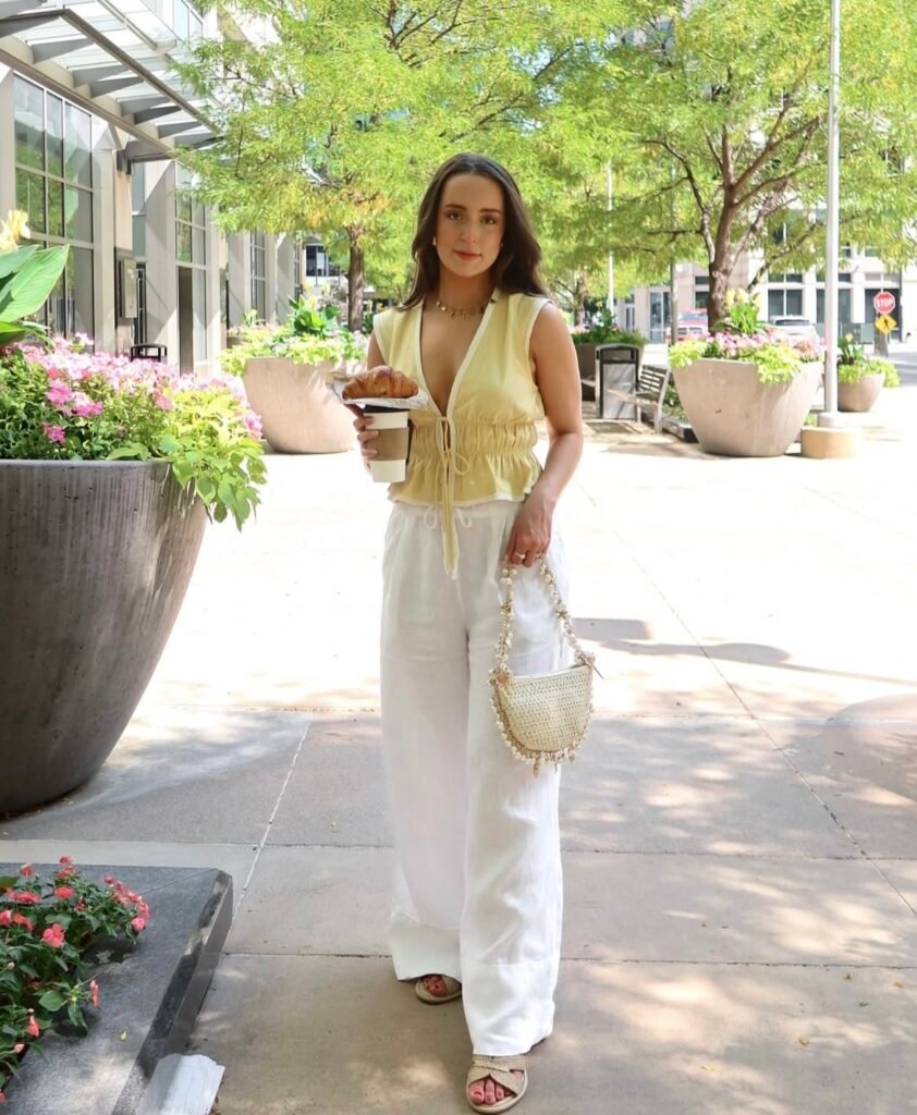 A summer dinner outfit.