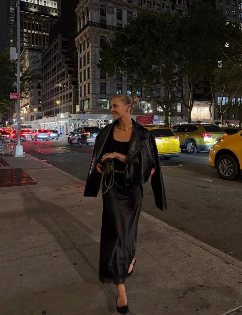 A cute date night outfit.