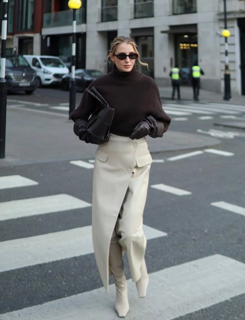 A long skirt outfit.