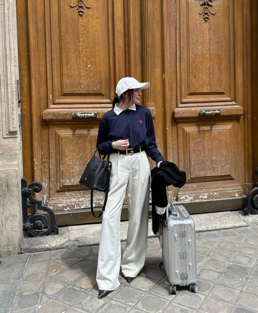 A comfy travel outfit.