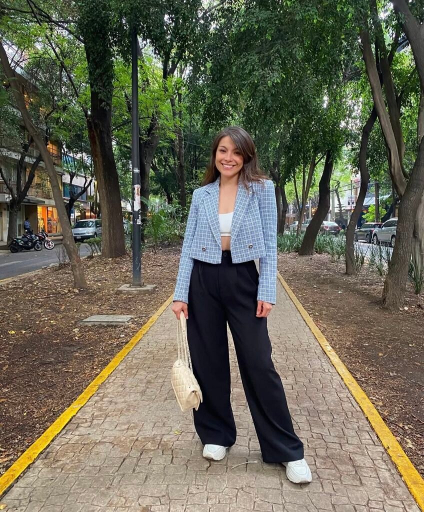 A casual rainy day outfit.