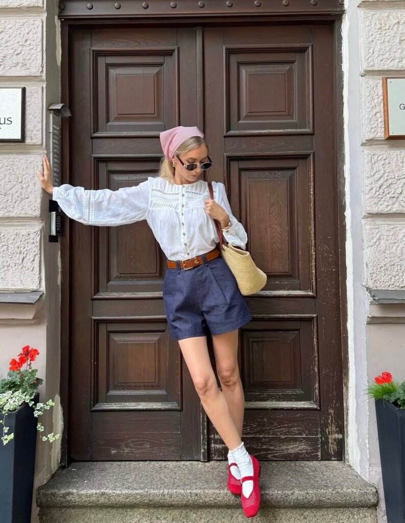 A casual rainy day outfit.