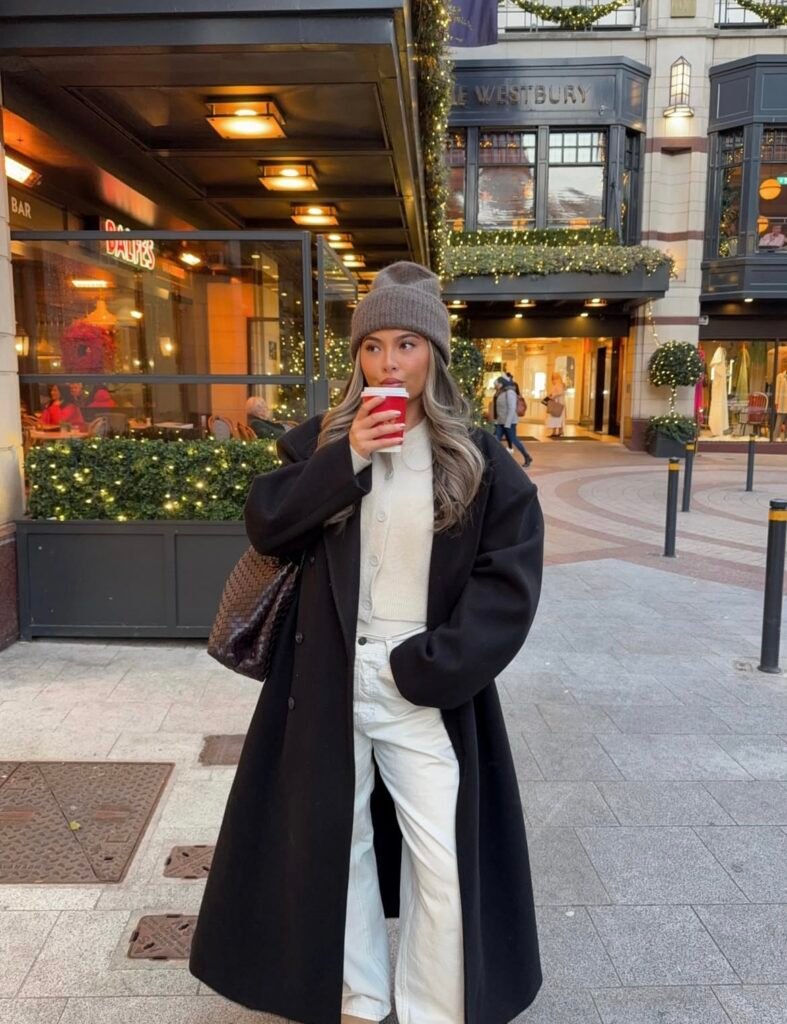 A denim work outfit.