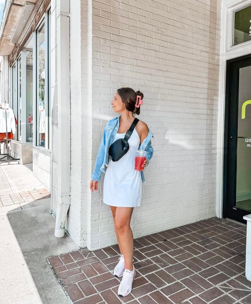 A denim jacket outfit.