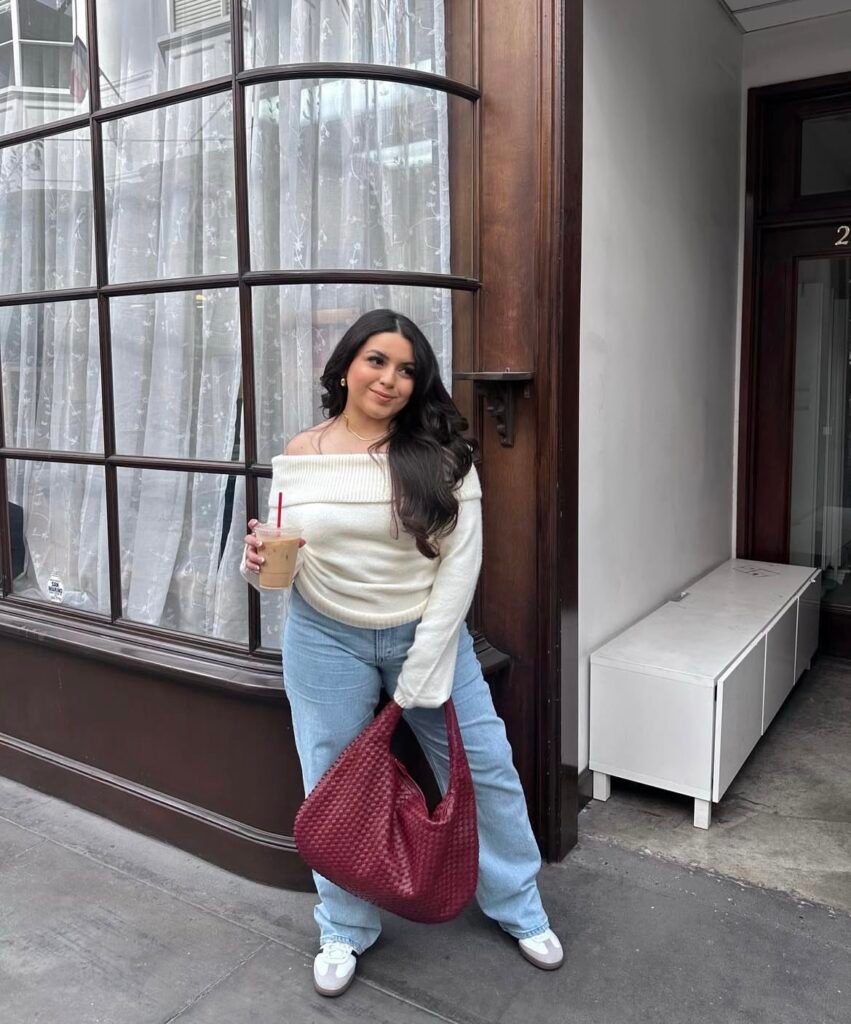 A casual rainy day outfit.