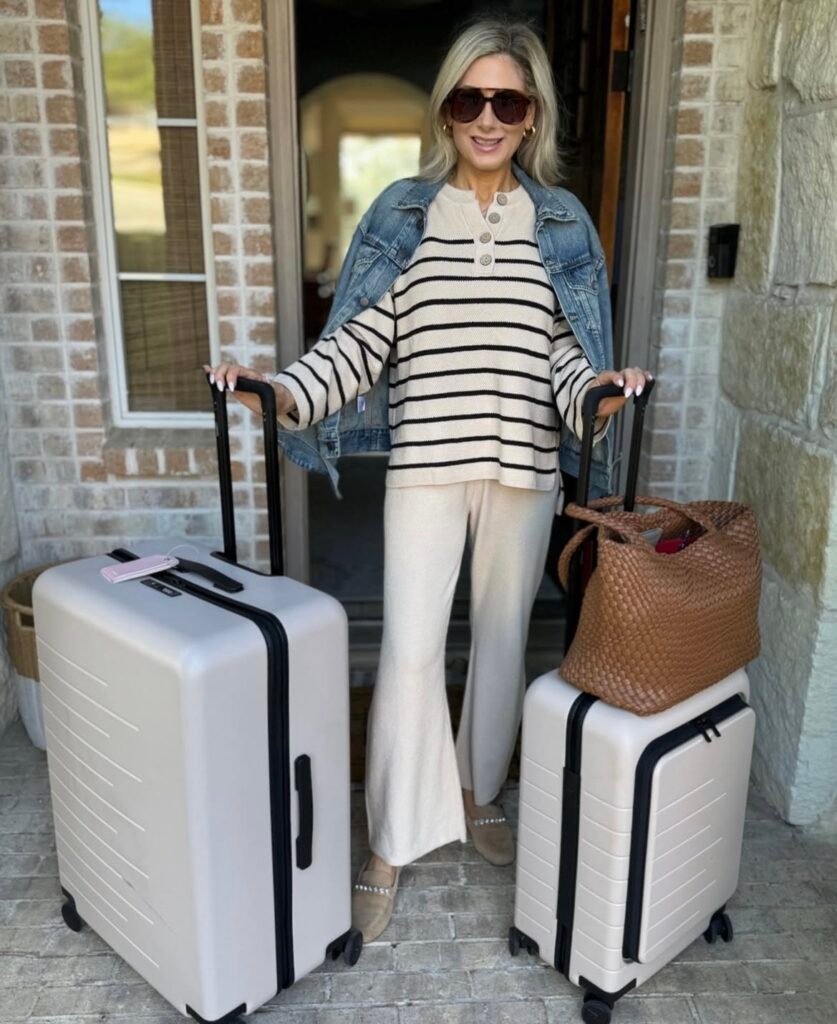 A comfy travel outfit.