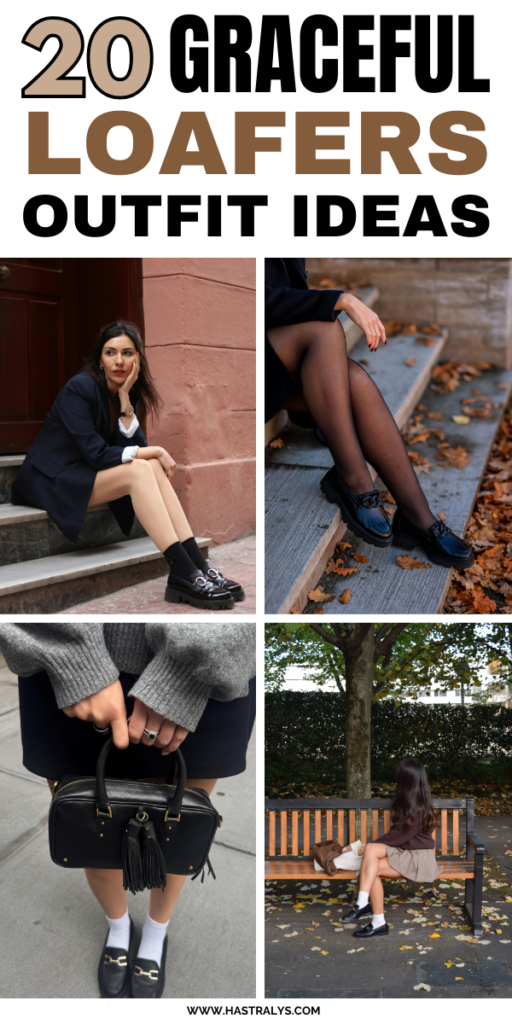 Pinterest pin for 20 Graceful Loafers Outfit Ideas Everyone Is Obsessed With.