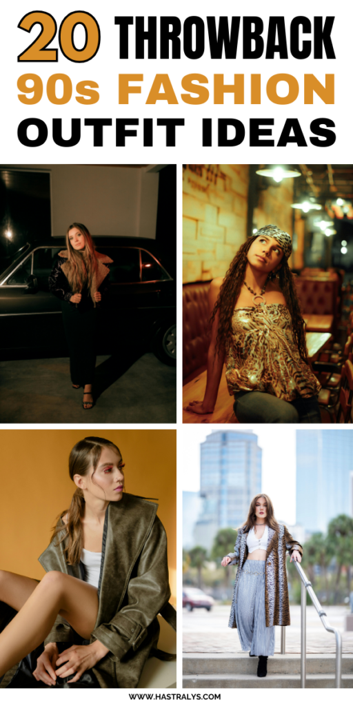 Pinterest pin for 20 Throwback 90s Fashion Outfit Ideas To Channel Main Character Energy.