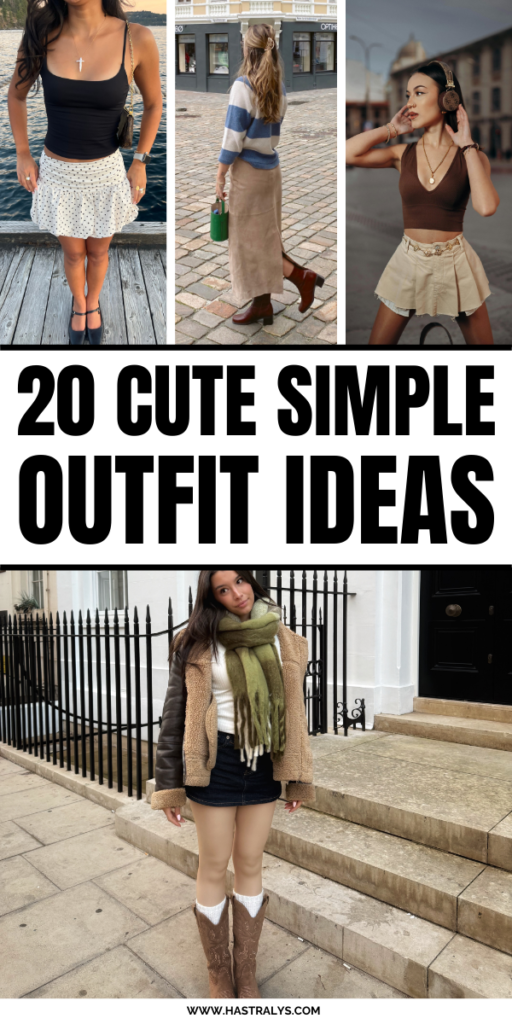 Pinterest pin for 20 Cute Simple Outfit Ideas For Any Occasion.