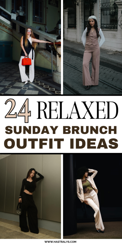 Pinterest pin for 24 Relaxed-Chic Sunday Brunch Outfit Ideas For An Aesthetic Look.