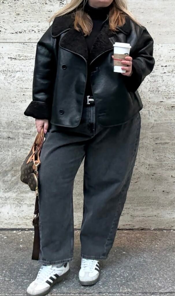 A plus size business casual.