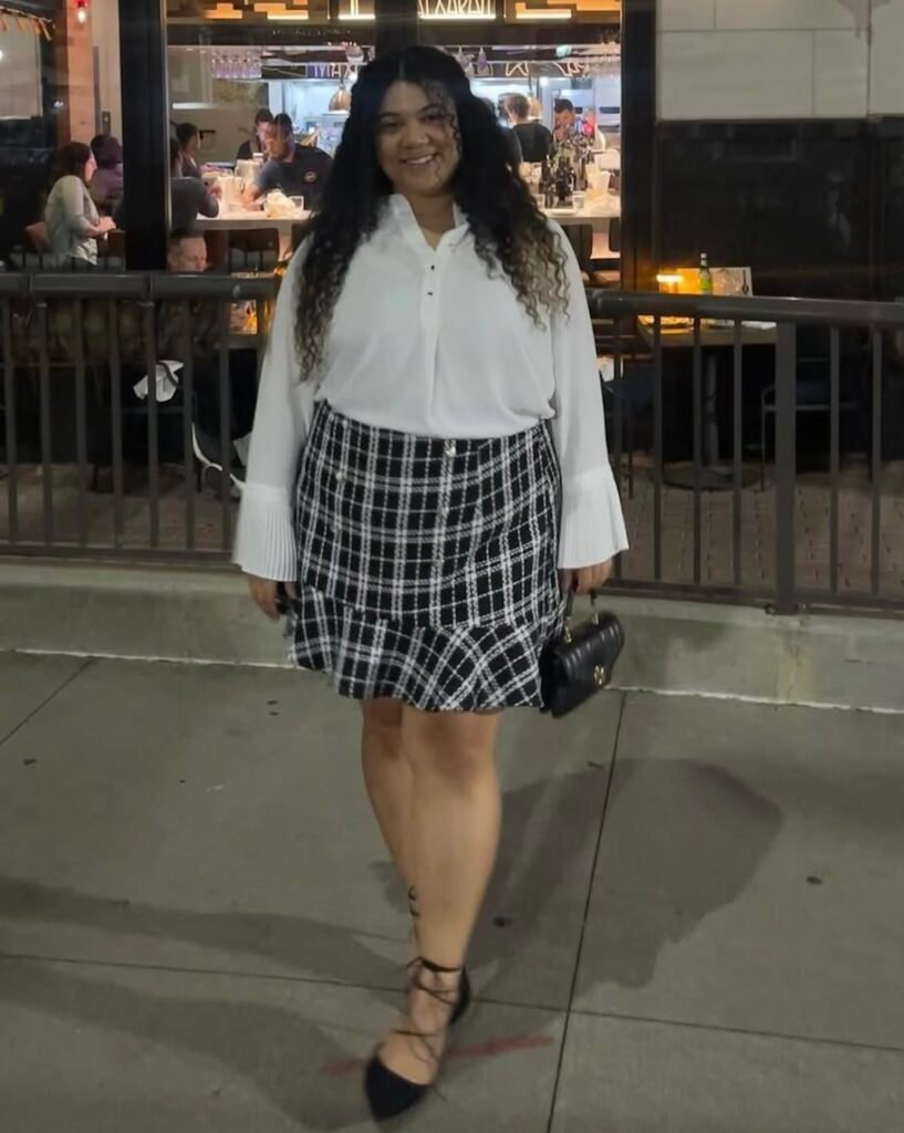 A plus size business casual.