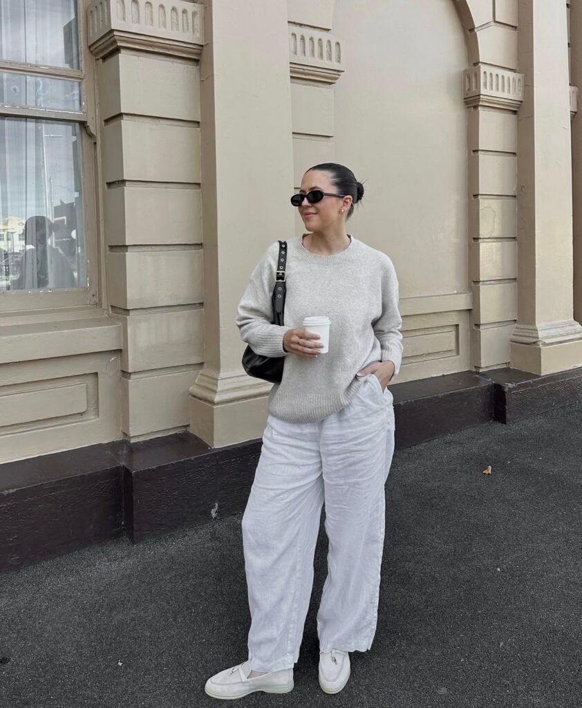A linen pants outfit.