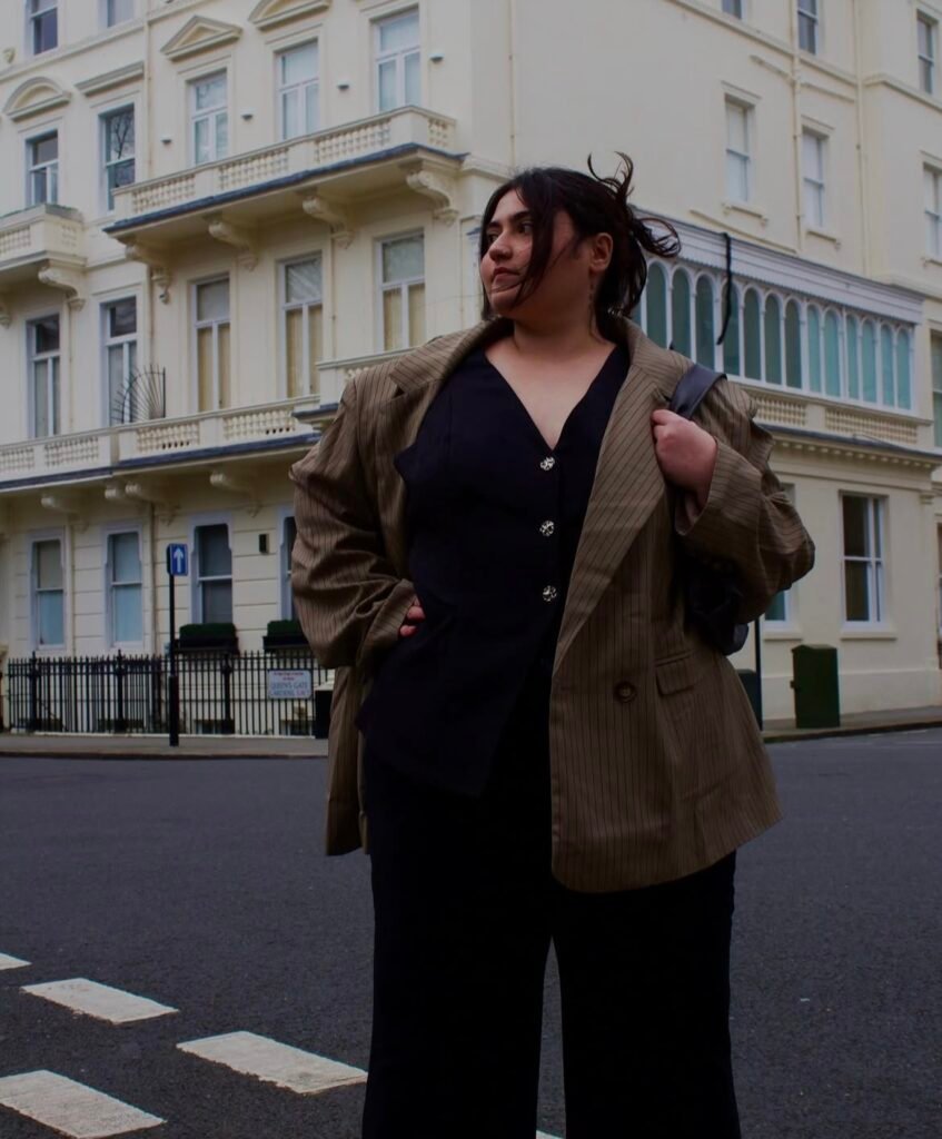 A plus size business casual.