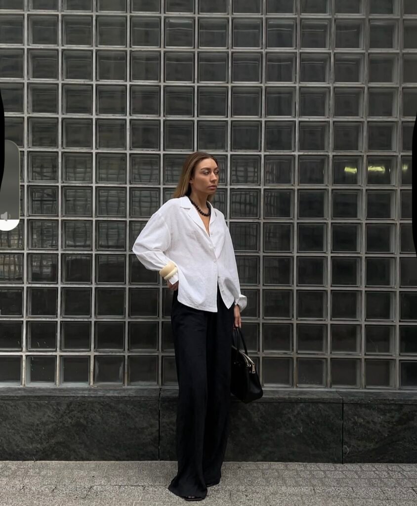 A linen pants outfit.