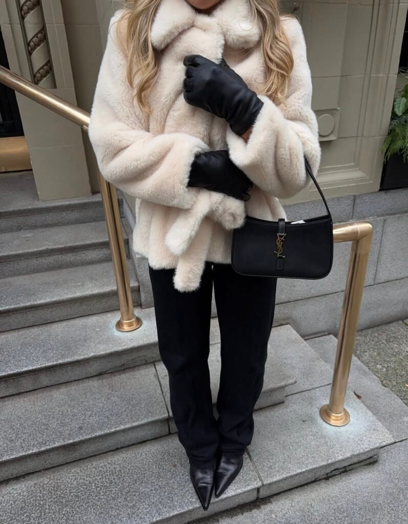 An outfit with black jeans.