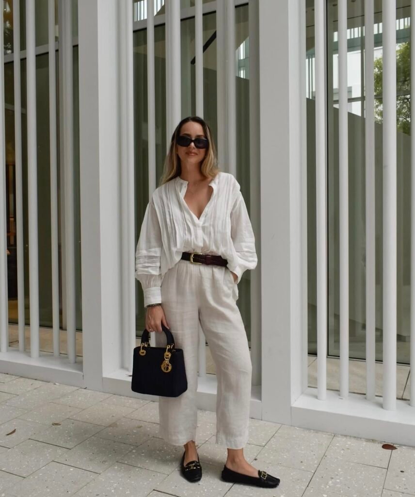A linen pants outfit.