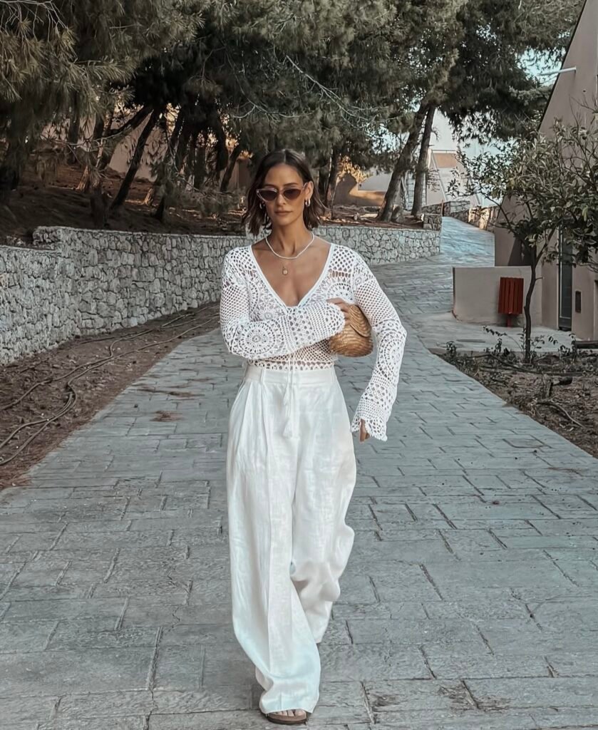 A linen pants outfit.