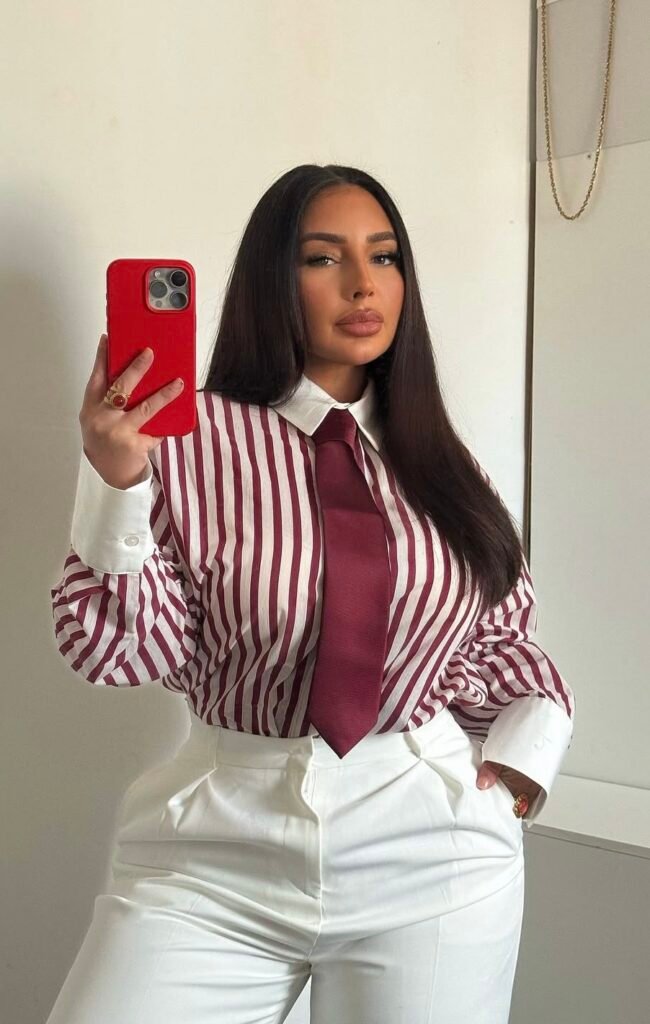 A plus size business casual.