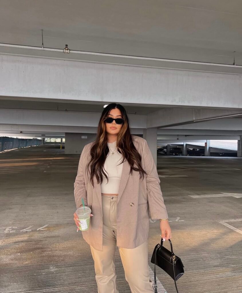 A plus size business casual.