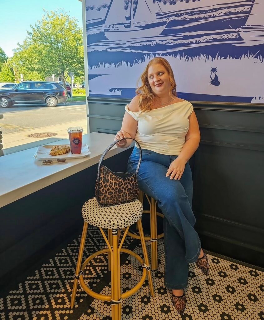 A plus size business casual.