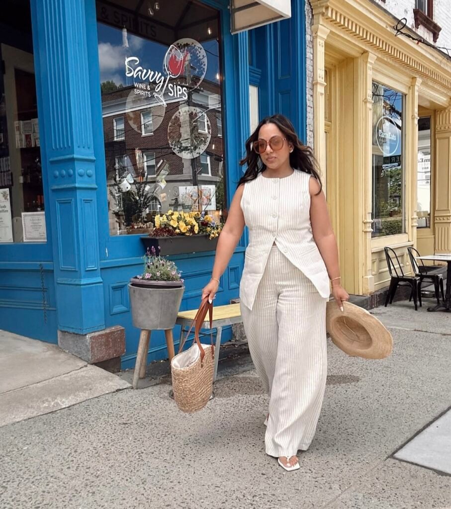 A linen pants outfit.