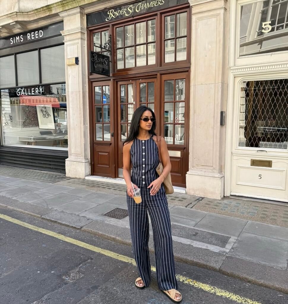 A casual lunch outfit.