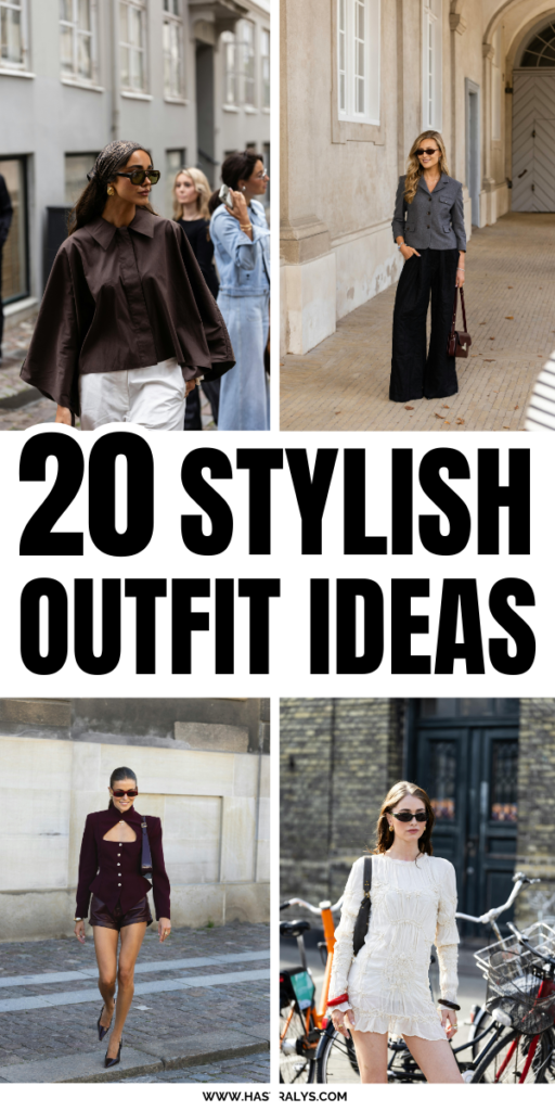 Pinterest pin for 20 Stylish Outfit Ideas To Elevate Your Everyday Looks.