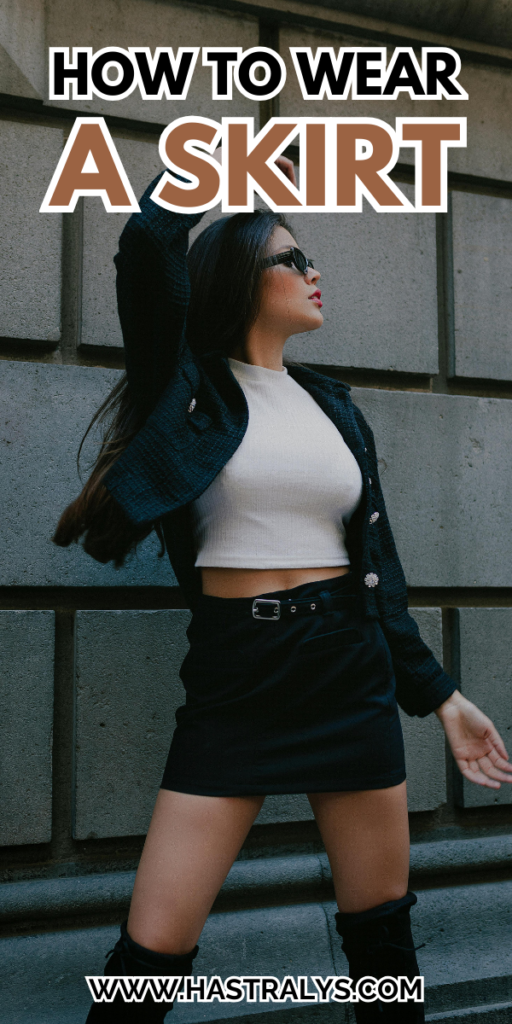 Pinterest pin for How To Wear A Skirt - 20 Feminine Outfit Ideas.
