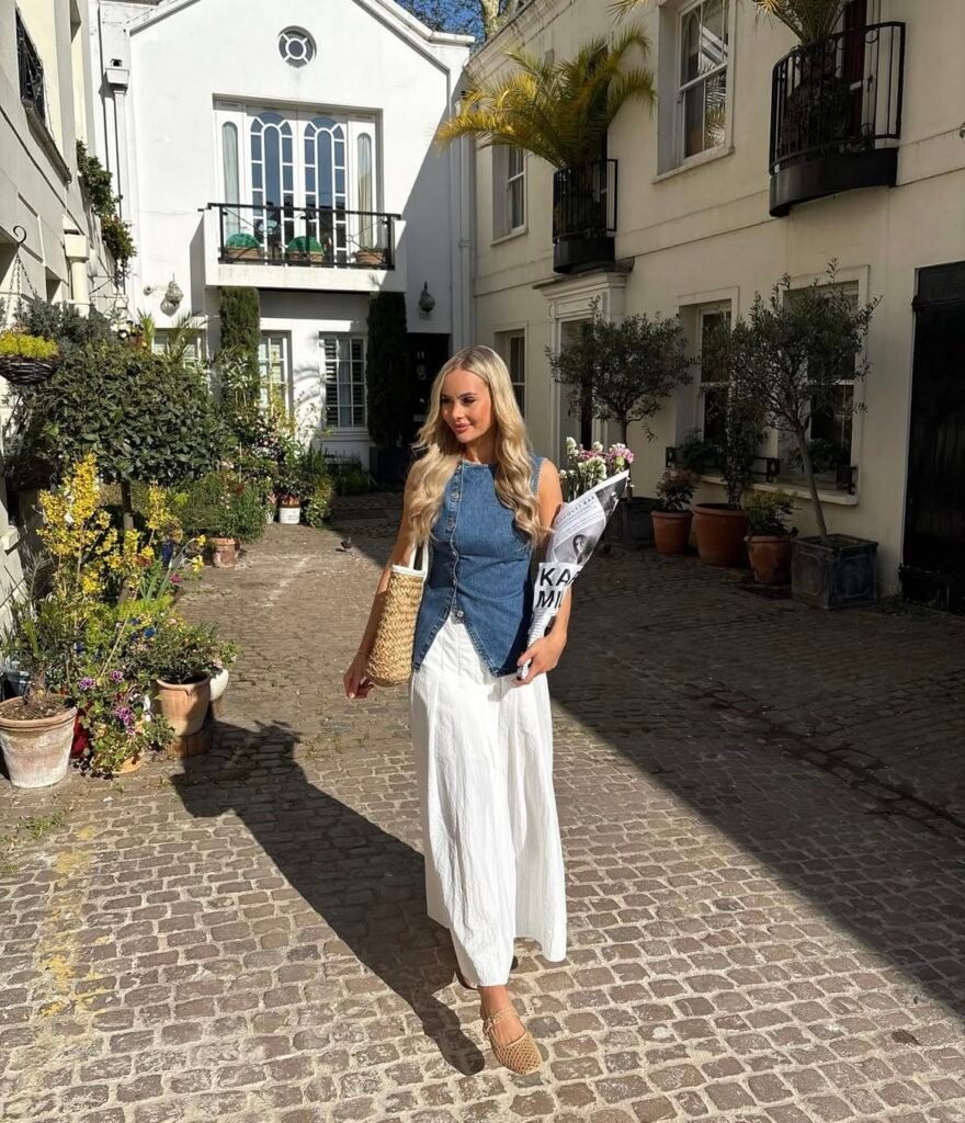 A casual brunch outfit.