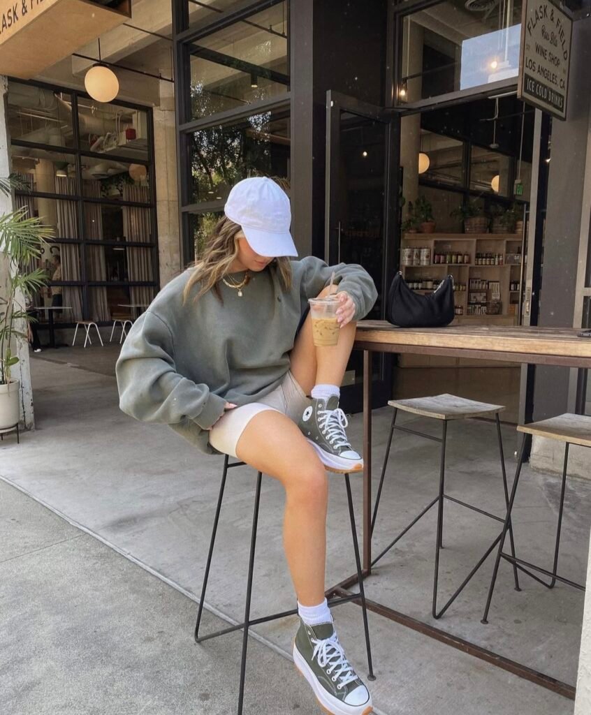 A biker shorts outfit.