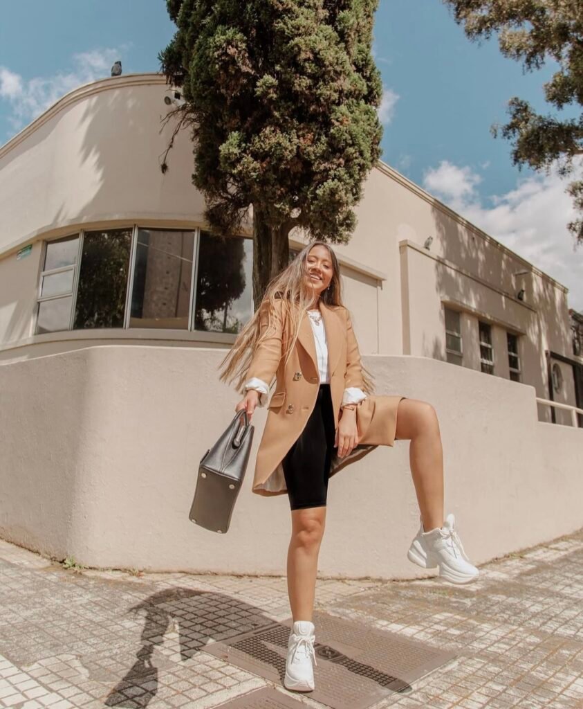 A biker shorts outfit.