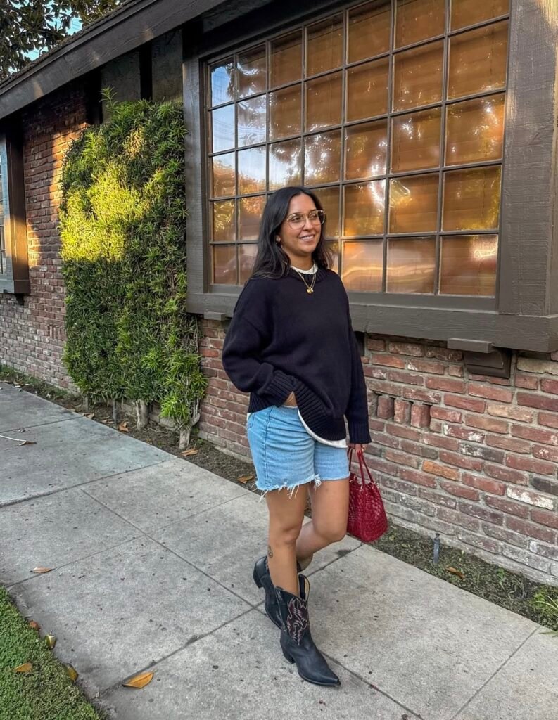 An outfit with shorts.