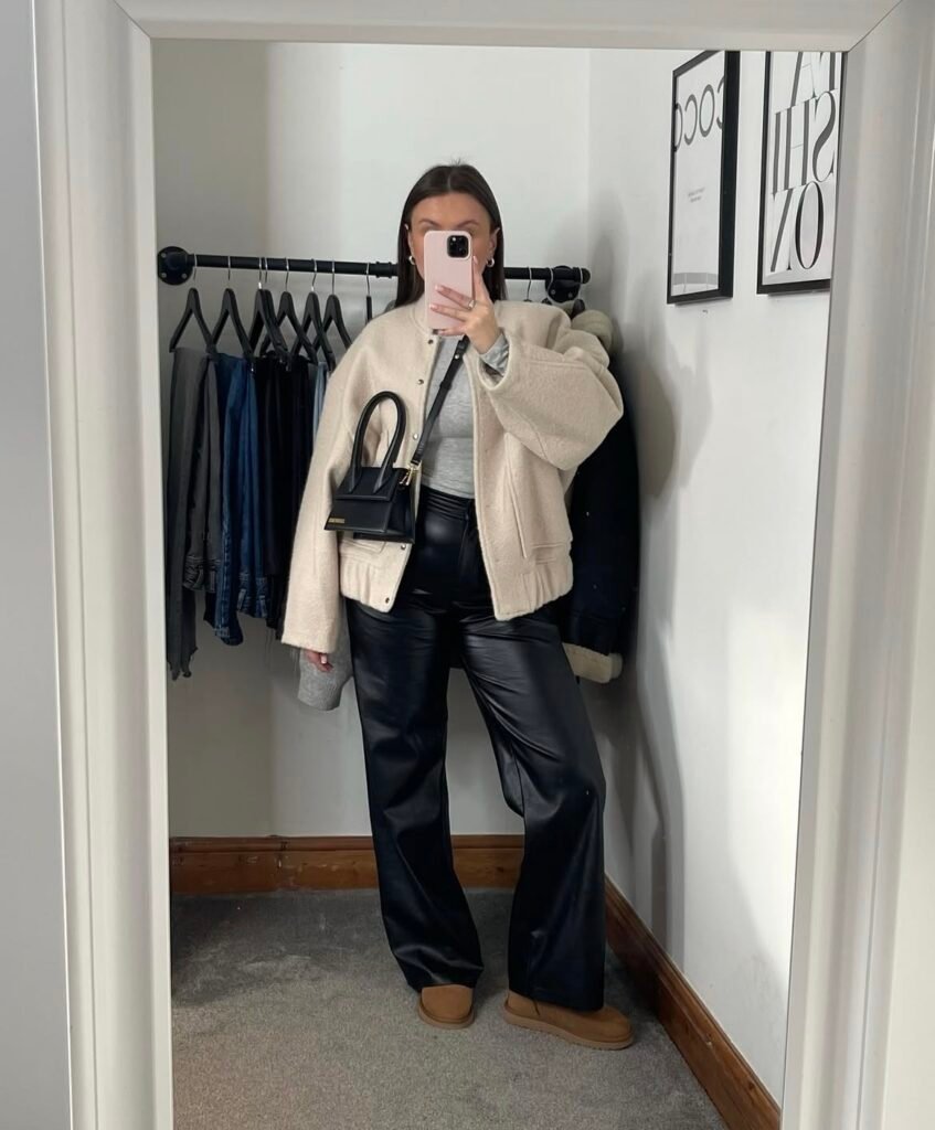 A leather pants outfit.