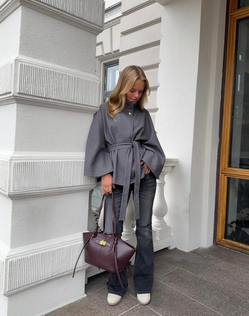 A flare jeans outfit.