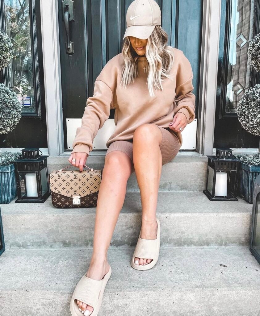 A biker shorts outfit.