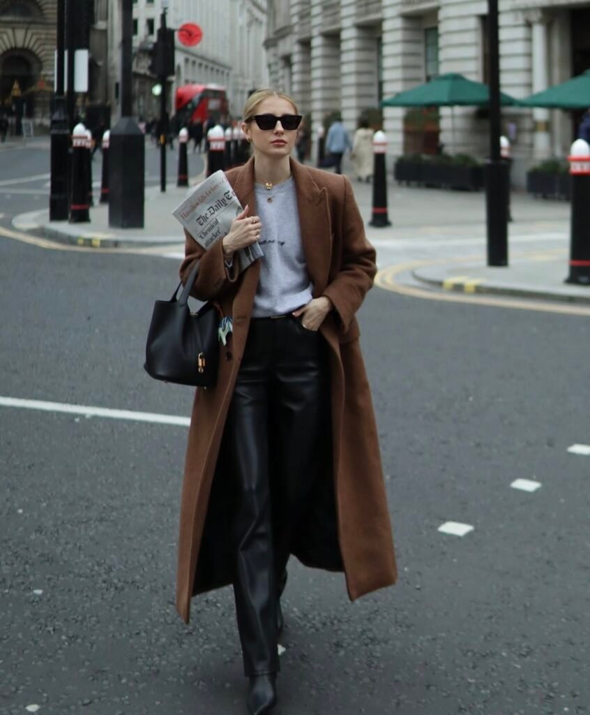 A leather pants outfit.