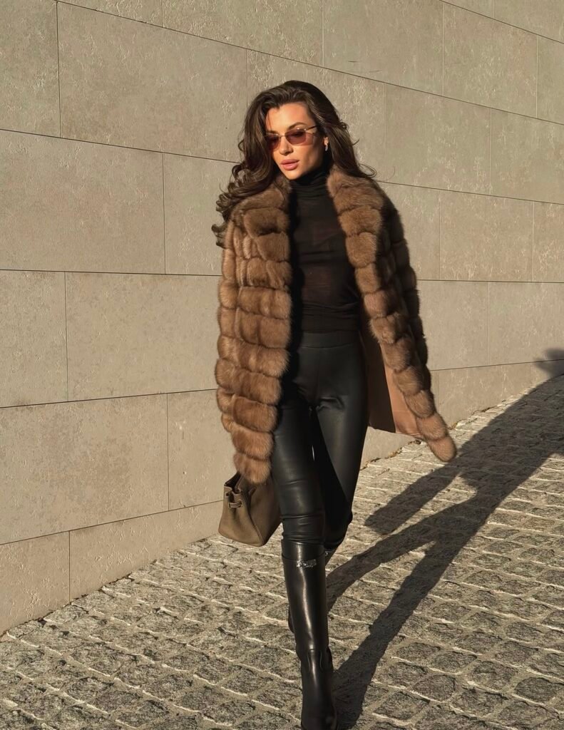 A leather pants outfit.