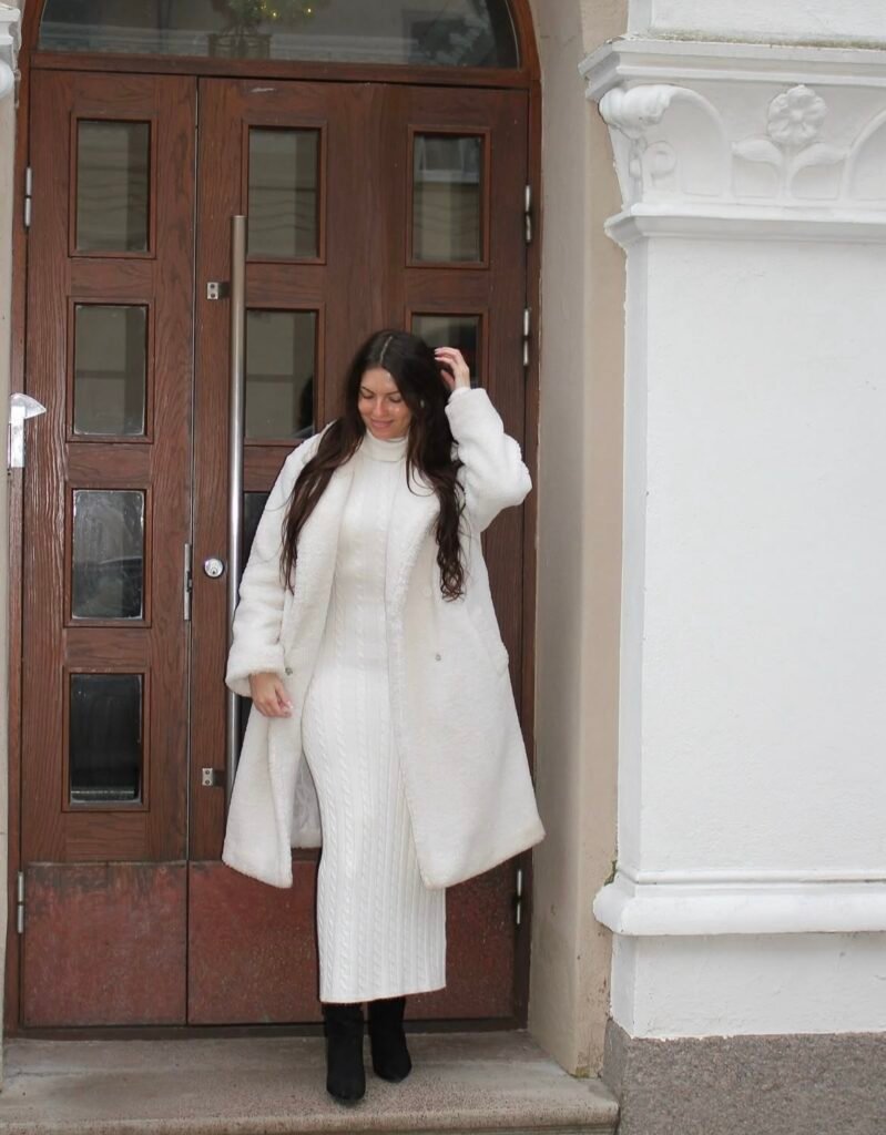 A long dress outfit.