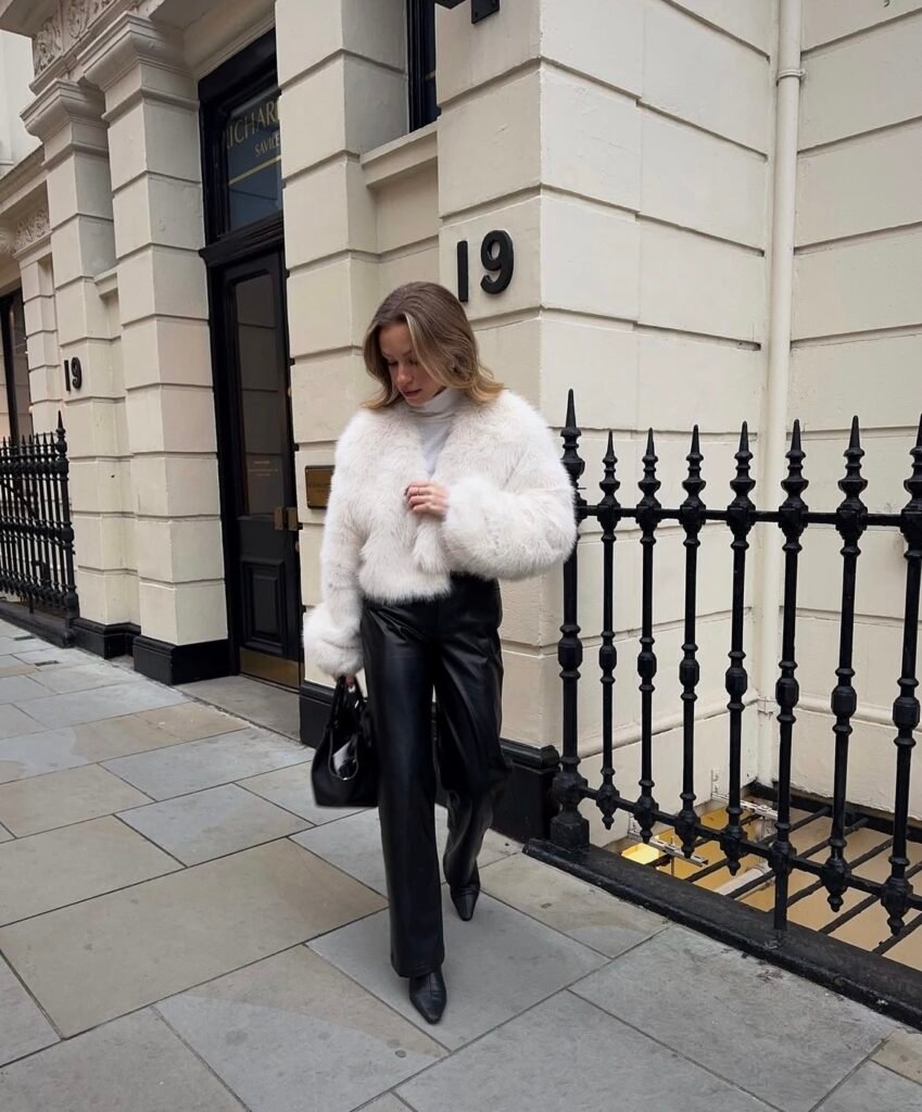 A leather pants outfit.